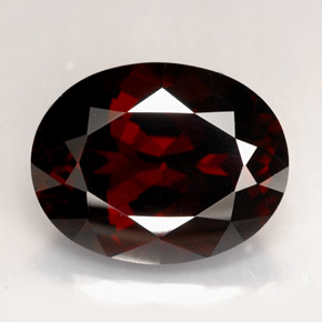 Granate piropo rojo natural de 14,36 ct, corte óvalo, VVS