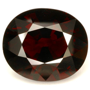 Granate piropo rojo natural de 46,71 ct, corte óvalo, IF