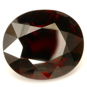 Granate piropo rojo natural de 46,71 ct, corte óvalo, IF