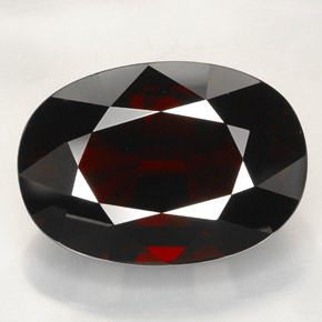 Granate piropo rojo natural de 42,20 ct, corte óvalo, IF