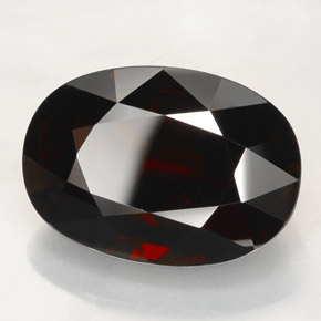 Granate piropo rojo natural de 42,20 ct, corte óvalo, IF