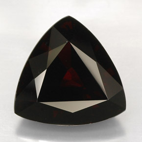 Granate piropo rojo natural de 26,11 ct, trillón, VVS