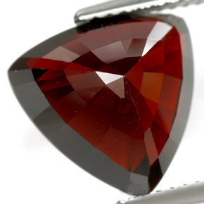 Granate piropo rojo natural de 8,18 ct, trillón, IF