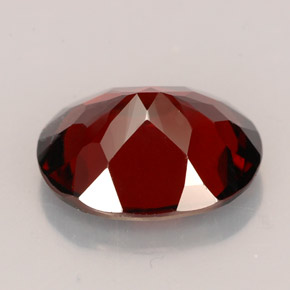 Granate piropo rojo natural de 5,39 ct, corte óvalo, VS