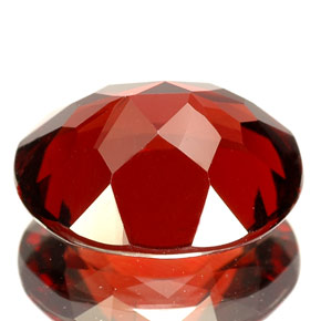 Granate piropo rojo natural de 5,87 ct, corte óvalo, VVS-VS
