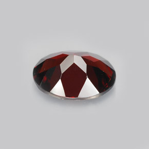 Granate piropo rojo natural de 2,86 ct, corte óvalo, VVS-VS