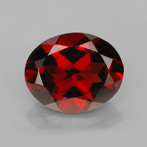 Granate piropo rojo natural de 3,07 ct, corte óvalo, VVS-VS