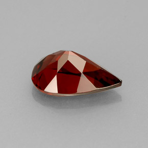 Granate piropo rojo natural de 1,50 ct, en forma de pera, VS