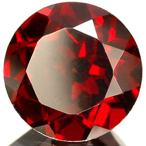 Granate piropo rojo natural de 2,10 ct, corte redondo, VS