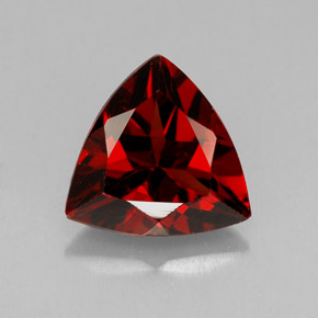 Granate piropo rojo natural de 1,83 ct, trillón, VS