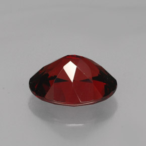 Granate piropo rojo natural de 3,27 ct, corte óvalo, VS