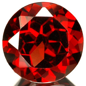 Granate piropo rojo natural de 2,05 ct, corte redondo, VS