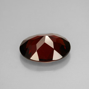 Granate piropo rojo natural de 2,59 ct, corte óvalo, VS
