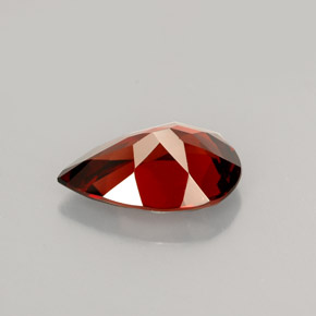 Granate piropo rojo natural de 2,23 ct, en forma de pera, VVS-VS