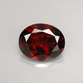Granate piropo rojo natural de 2,82 ct, corte óvalo, VVS-VS