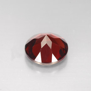Granate piropo rojo natural de 3,29 ct, corte redondo, VS
