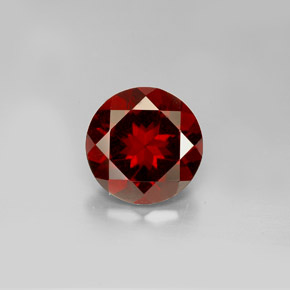 Granate piropo rojo natural de 3,17 ct, corte redondo, VS