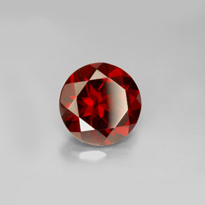 Granate piropo rojo natural de 3,17 ct, corte redondo, VS