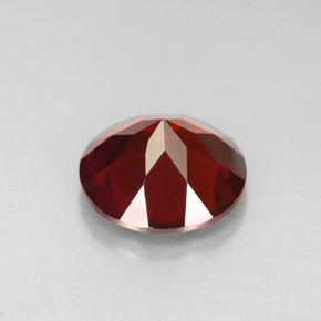 Granate piropo rojo natural de 2,96 ct, corte redondo, VVS-VS
