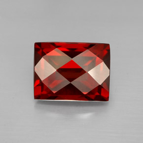 Granate piropo rojo natural de 3,31 ct, baguette, VVS-VS