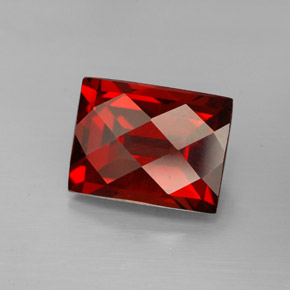 Granate piropo rojo natural de 3,31 ct, baguette, VVS-VS