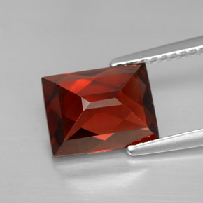 Granate piropo rojo natural de 3,31 ct, baguette, VVS-VS