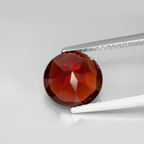 Granate piropo rojo natural de 2,86 ct, corte redondo, VS