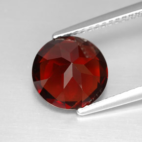 Granate piropo rojo natural de 3,28 ct, corte redondo, VS