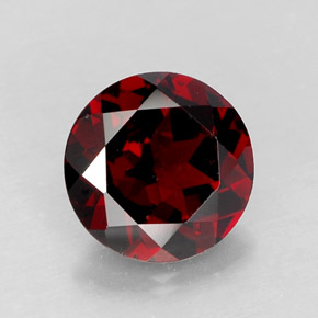 Granate piropo rojo natural de 2,90 ct, corte redondo, VS