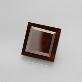 Granate piropo rojo natural de 2,57 ct, cuadrado, VS