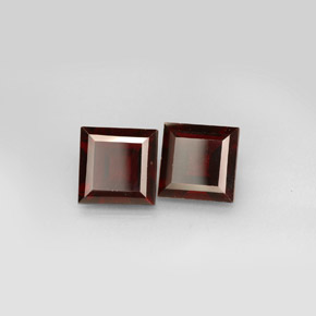 Gemas de granate piropo rojo natural de  ct, cuadrado, VS