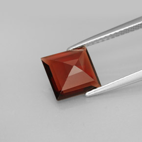 Granate piropo rojo natural de 2,23 ct, cuadrado, VS