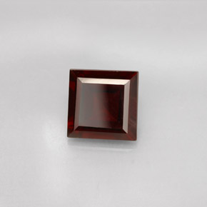 Granate piropo rojo natural de 2,88 ct, cuadrado, VS
