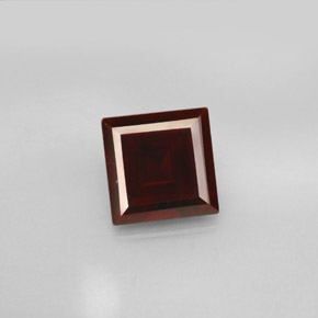 Granate piropo rojo natural de 2,76 ct, cuadrado, VS