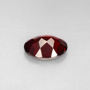 Granate piropo rojo natural de 2,57 ct, corte óvalo, VVS-VS
