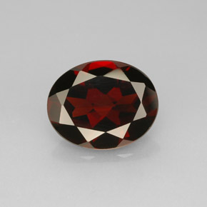 Granate piropo rojo natural de 2,83 ct, corte óvalo, VVS-VS