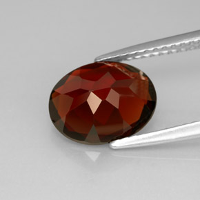 Granate piropo rojo natural de 2,83 ct, corte óvalo, VVS-VS
