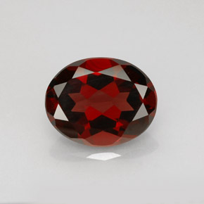 Granate piropo rojo natural de 3,01 ct, corte óvalo, VS