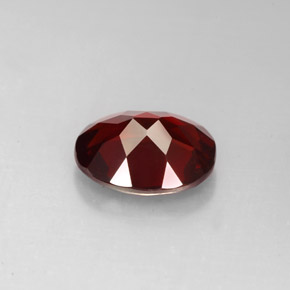 Granate piropo rojo natural de 3,09 ct, corte óvalo, VS