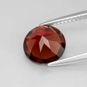 Granate piropo rojo natural de 2,92 ct, corte redondo, VS