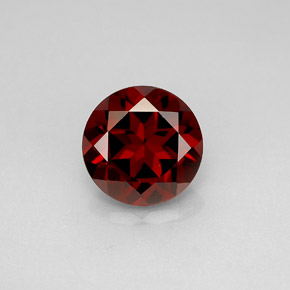 Granate piropo rojo natural de 3,48 ct, corte redondo, VS