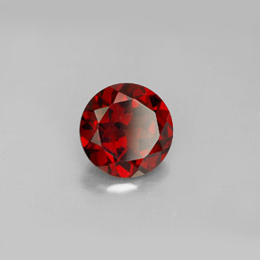 Granate piropo rojo natural de 2,12 ct, corte redondo, VS