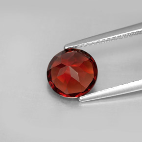 Granate piropo rojo natural de 2,12 ct, corte redondo, VS