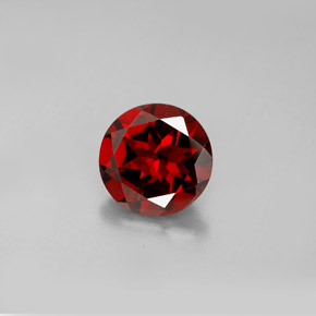 Granate piropo rojo natural de 2,23 ct, corte redondo, VS