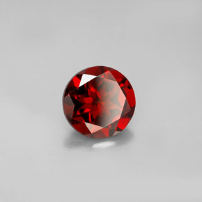 Granate piropo rojo natural de 2,23 ct, corte redondo, VS