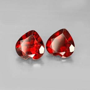 Gemas de Granate Piropo Rojo oscuro natural de  ct, Forma de corazón, VS