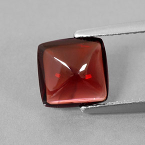 Granate piropo rojo natural de 2,22 ct, transparente, transparente / translúcido