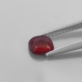 Granate piropo rojo natural de 1,16 ct, transparente, transparente / translúcido