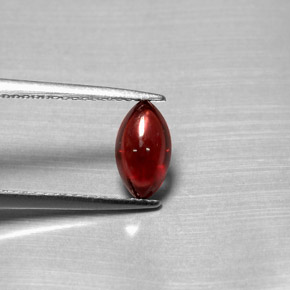 Granate piropo rojo natural de 1,39 ct, transparente, transparente / translúcido