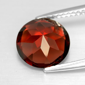 Granate piropo rojo natural de 2,96 ct, corte redondo, VS
